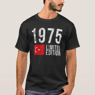 1975 limitierte Ausgabe Türkei mit Flag Geburtstag T-Shirt