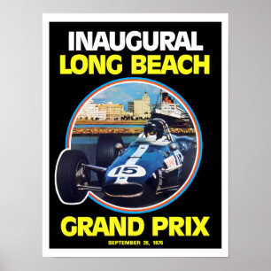 1975 Rennwagen des Long Beach Grand Prix Poster