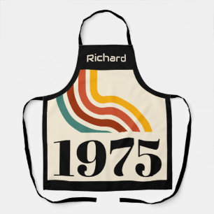 1975 Retro-Streifen Geschenk zum 50. Geburtstag Schürze
