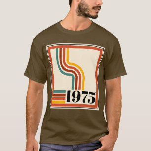 1975 Retro-Streifen Vintage 50. Geburtstag Bunt T-Shirt