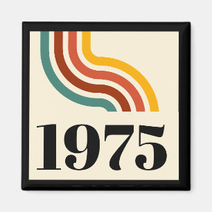 1975 Retro-Streifen-Vintage-Plakat Magnet