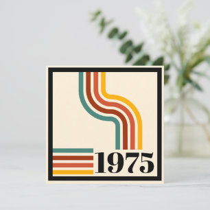 1975 Retro Stripe Vintage Poster Einladung