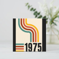 1975 Retro Vintage Poster 50. Geburtstag