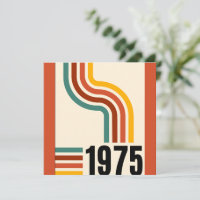 1975 Retro Vintage Poster 50. Geburtstag