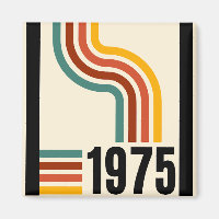 1975 Retro Vintage Poster 50. Geburtstag