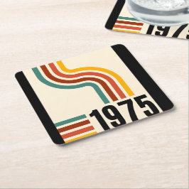 1975 Retro Vintage Poster 50. Geburtstag Rechteckiger Pappuntersetzer