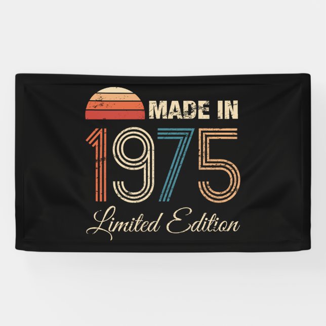 1975 Vintag 50. Geburtstag Banner (Horizontal)