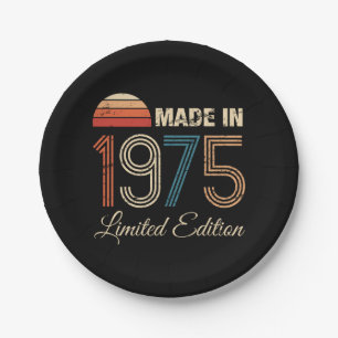 1975 Vintag 50. Geburtstag Pappteller
