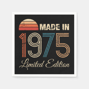 1975 Vintag 50. Geburtstag Serviette