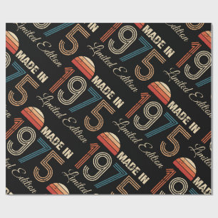 1975 Vintage 50. Geburtstag Geschenkpapier