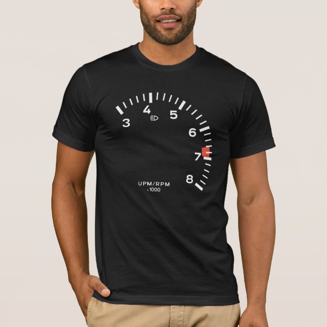 1976-1977 Carrera 3.0 Tachometer Design T-Shirt (Vorderseite)