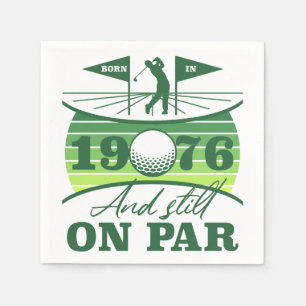 1976 50. Geburtstag Golf Liebhaber Serviette