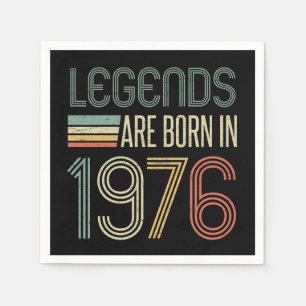 1976 50. Geburtstags-Legenden Serviette