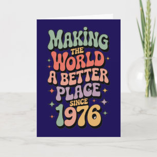 1976 50. Geburtstagskarte für eine bessere Welt Karte