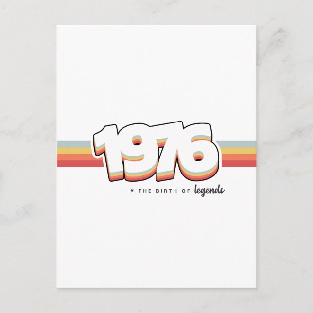 1976 Die Geburt von Legenden Postkarte (Vorderseite)