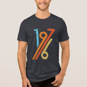 1976 Geburtstag Vintage 70er Jahre Stil 1976 Tri-Blend Shirt