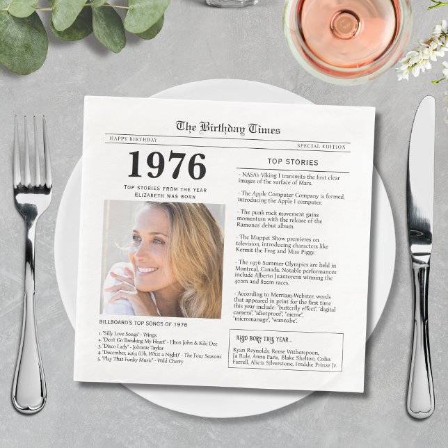 1976 Geburtstagszeitung  Serviette (Von Creator hochgeladen)