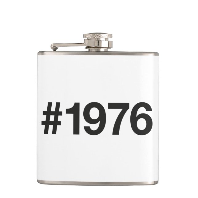 1976 Hashtag 49 Jahre Geburtstag Flachmann (Vorderseite)
