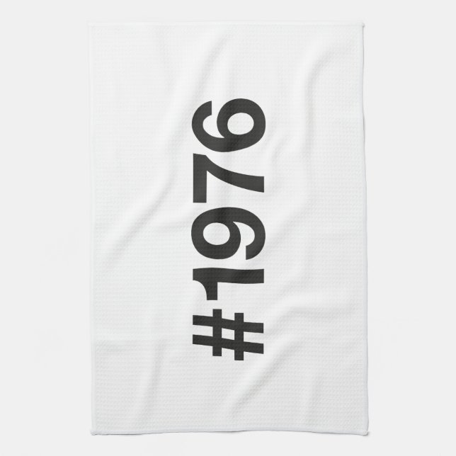 1976 Hashtag 49 Jahre Geburtstag Geschirrtuch (Vertikal)