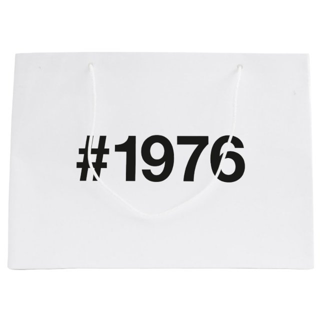 1976 Hashtag 49 Jahre Geburtstag Große Geschenktüte (Vorderseite)