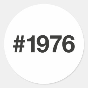 1976 Hashtag 49 Jahre Geburtstag Runder Aufkleber