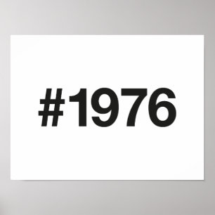 1976 Hashtag 50. Geburtstag 50 Jahre Poster