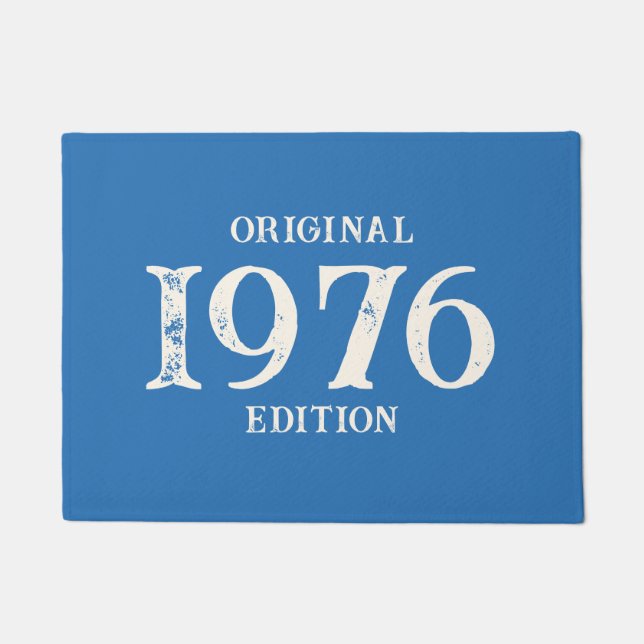 1976 Original Edition auf ozeanblau Fußmatte (Vorderseite)