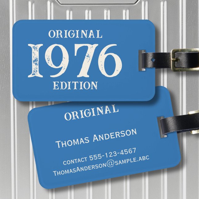 1976 Original Edition auf ozeanblau Gepäckanhänger (Von Creator hochgeladen)