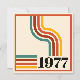 1976 Retro-Streifen-Vintage-Plakat Orange Danke Einladung