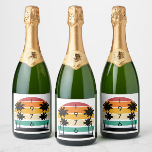 1976 Retro Stripe Sonnenuntergang Vintages Geburts