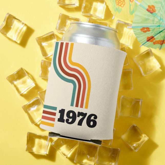 1976 Retro Vintage Poster Geburtstag oder Wiederse Dosenkühler (In Situ Sommer)