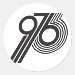 1976 RUNDER AUFKLEBER