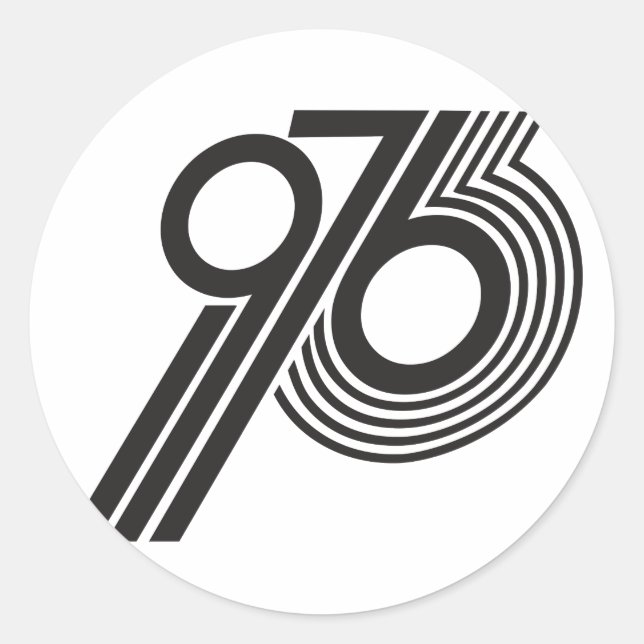 1976 RUNDER AUFKLEBER (Vorderseite)