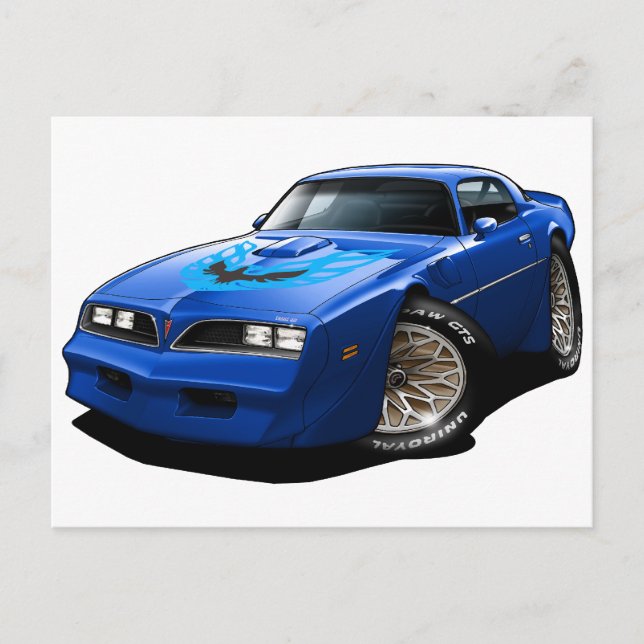 1977-78 Trans Am Blue Postkarte (Vorderseite)