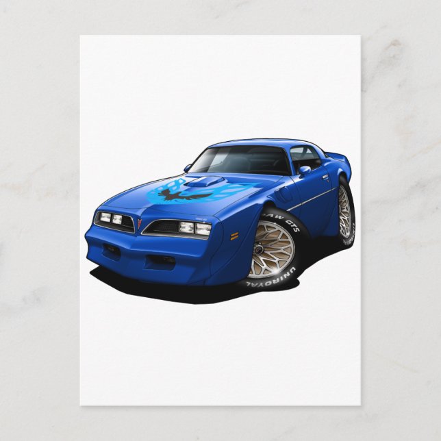 1977-78 Trans Am Blue Postkarte (Vorderseite)