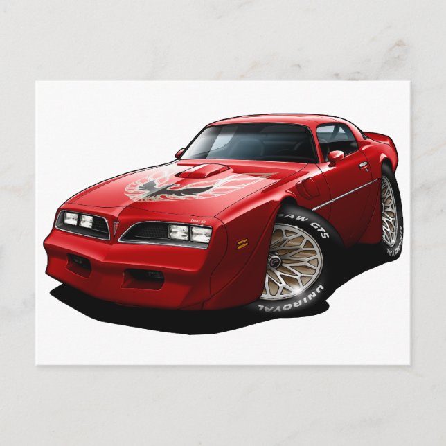 1977-78 Trans Am Red Postkarte (Vorderseite)