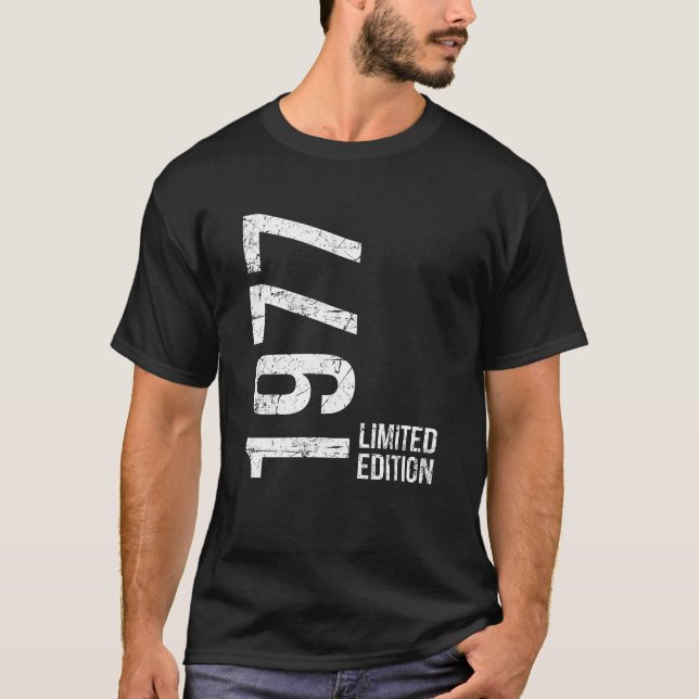 1977 Geburtsjahr Wird 49 Vintage-Feier T-Shirt (Vorderseite)
