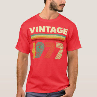 1977 Geburtstag Vintag Retro 44 Jahre altes Design T-Shirt