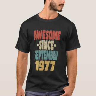 1977 Geburtstag Vintage Retro Awesome Seit Septemb T-Shirt