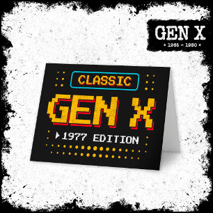 1977 Gen X Classic Retro Gamer Gaming Geburtstag Karte