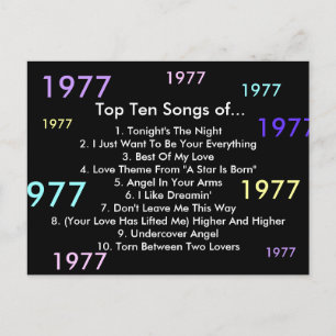 1977 Songs Postkarte