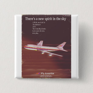 1977 vintage style Fliegerposter Button