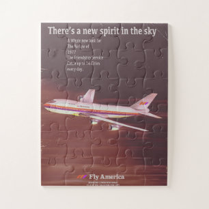 1977 vintage Style-Fluglinienposter Puzzle