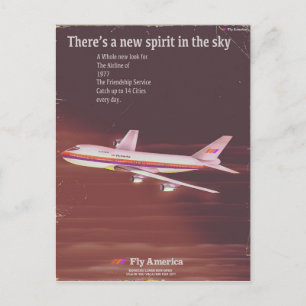 1977 Vintages Airliner-Poster Postkarte