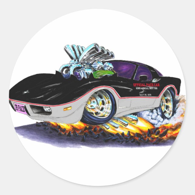 1978 Corvette Indy Pace Car Runder Aufkleber (Vorderseite)