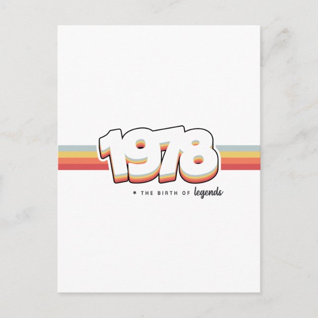1978 Die Geburt von Legenden Postkarte (Vorderseite)