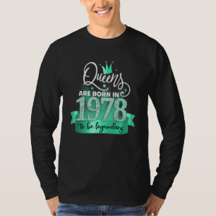 1978 geboren I Schwarzes Türkis Party Outfit & Acc T-Shirt