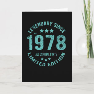 1978 Geburtstag im Vintage-Stil Karte