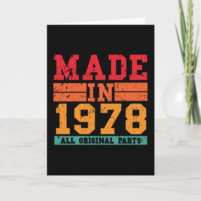 1978 Geburtstag Vintages Sprichwort Karte (Vorderseite)