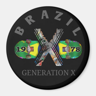 1978 Generation X Brasilianisches Skateboard Magnet